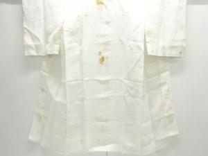 アンティーク　本麻透かし織　雪芝模様長襦袢